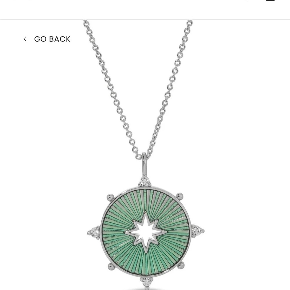 Starstruck Pendant - Teal Green / Rhodium Silver
